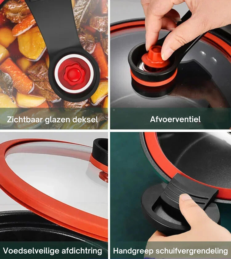 3.5 L Pressure Cooker with Non-Stick Coating and Slow Cook