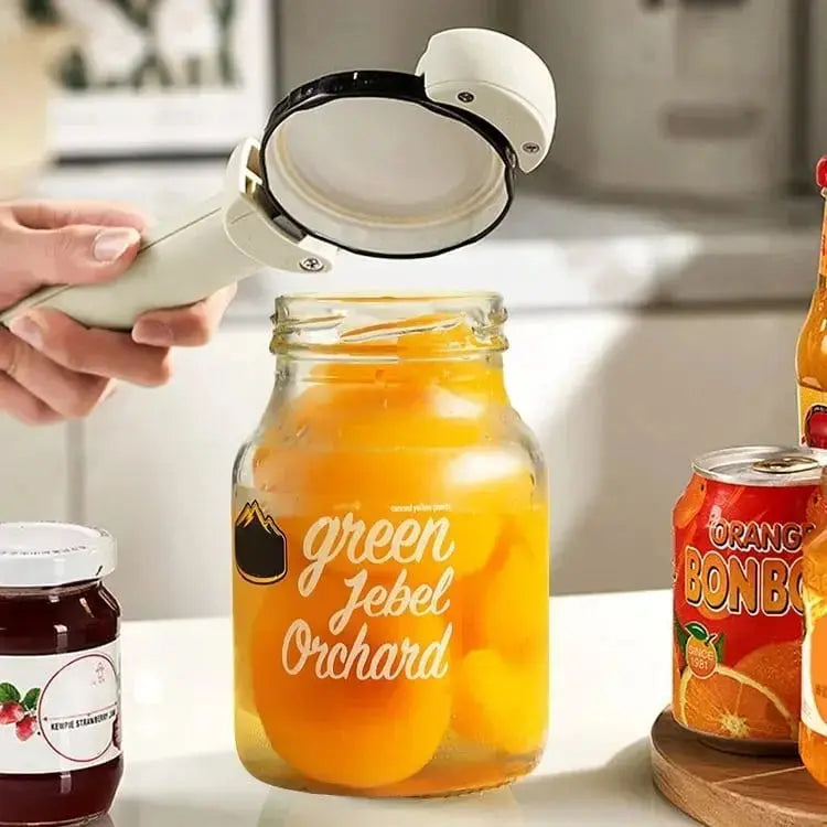 Magnetic Adjustable Jar and Bottle Opener with Grip Handle