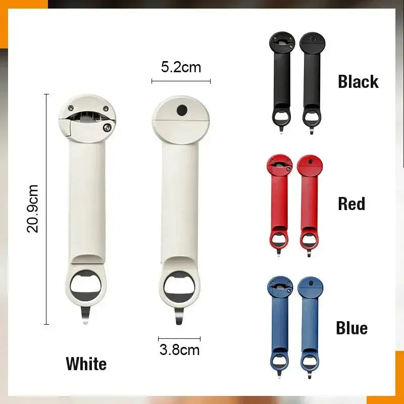 Magnetic Adjustable Jar and Bottle Opener with Grip Handle