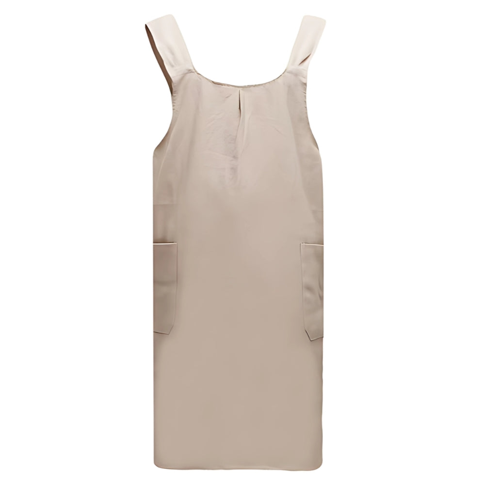 Cross-Back Linen Cotton Apron with Two Deep Front Pockets