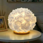 LED Rose Table Light with Artificial Flowers, USB Powered