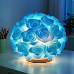 LED Rose Table Light with Artificial Flowers, USB Powered