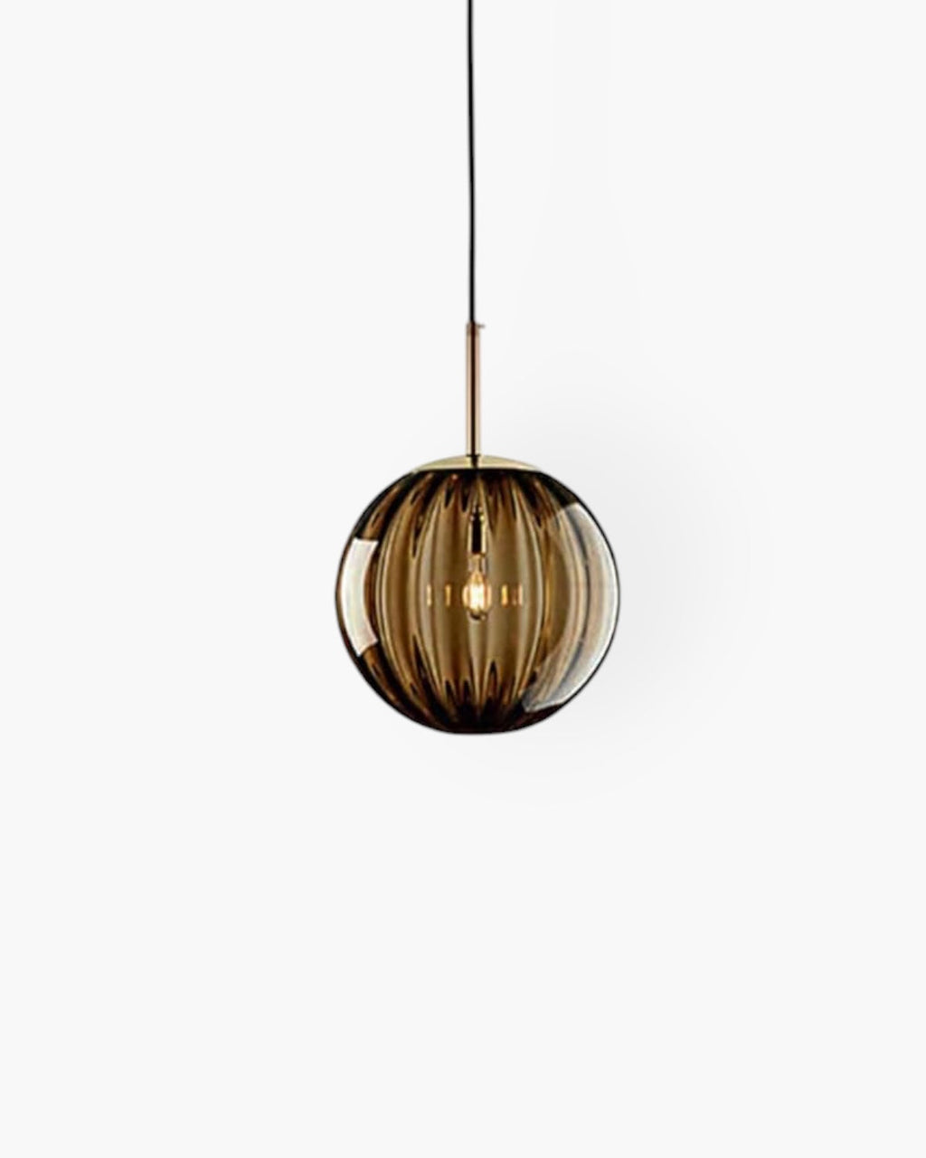 Textured Glass Globe Pendant Light, Adjustable Drop
