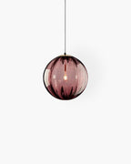 Textured Glass Globe Pendant Light, Adjustable Drop