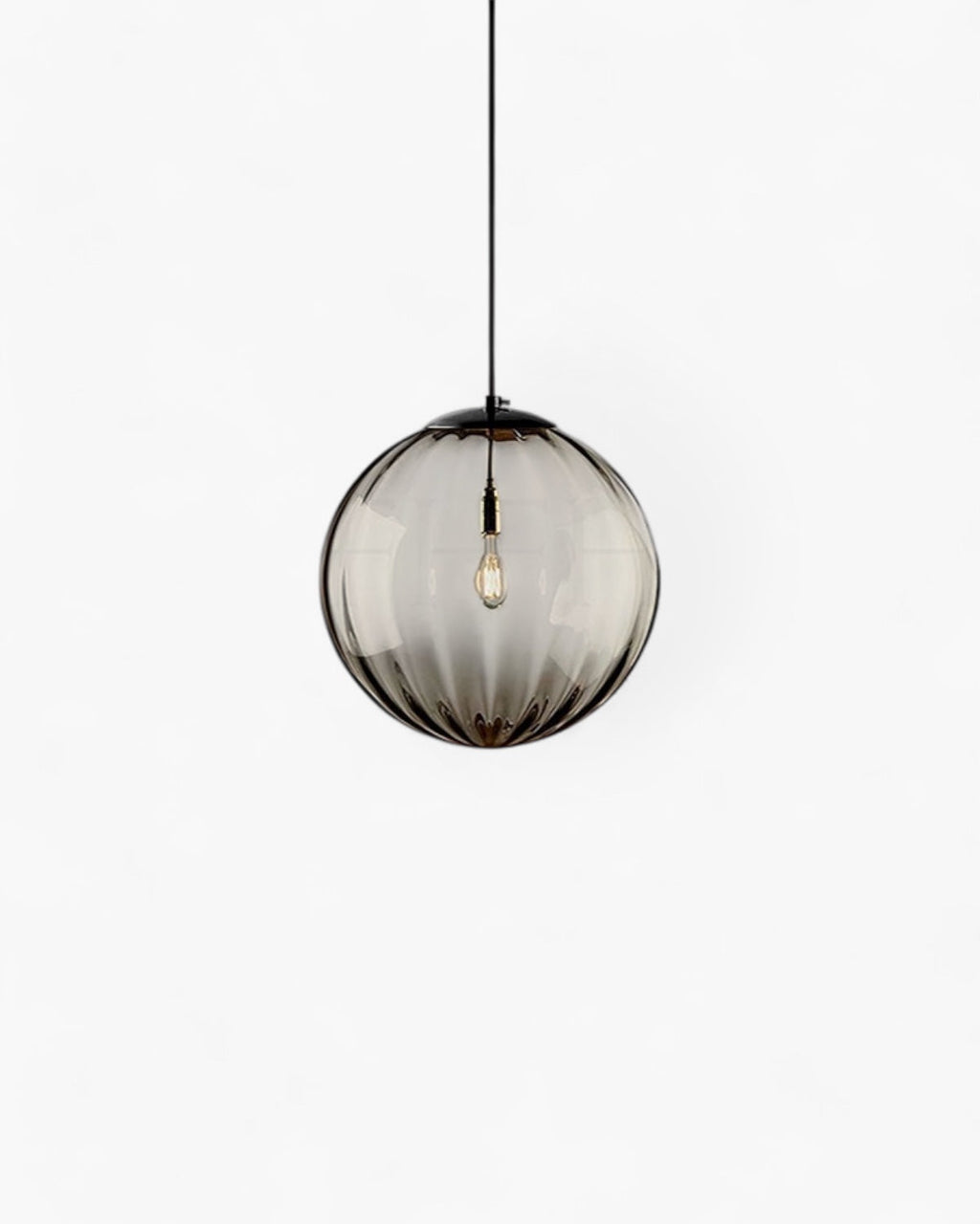 Textured Glass Globe Pendant Light, Adjustable Drop