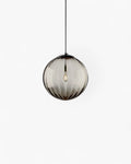 Textured Glass Globe Pendant Light, Adjustable Drop