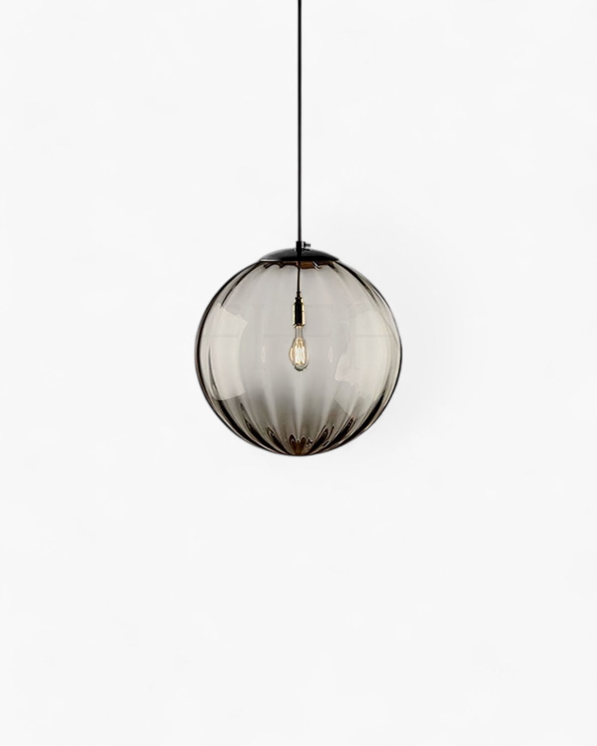 Textured Glass Globe Pendant Light, Adjustable Drop