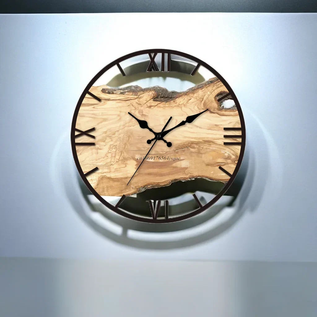 Clear Acrylic Wall Clock, 30 x 30 cm, Silent Movement