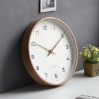 Silent Wooden Wall Clock, Scandinavian Design, 25 or 30 cm
