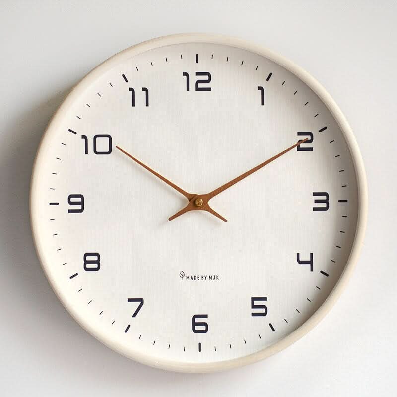 Silent Wooden Wall Clock, Scandinavian Design, 25 or 30 cm