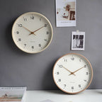 Silent Wooden Wall Clock, Scandinavian Design, 25 or 30 cm