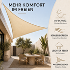 Triangular Waterproof Shade Sail with UV Protection, 3 x 3 x 3m