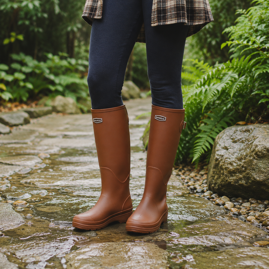 Waterproof Knee High PVC Wellington Boots, Unisex, Sizes 36-44