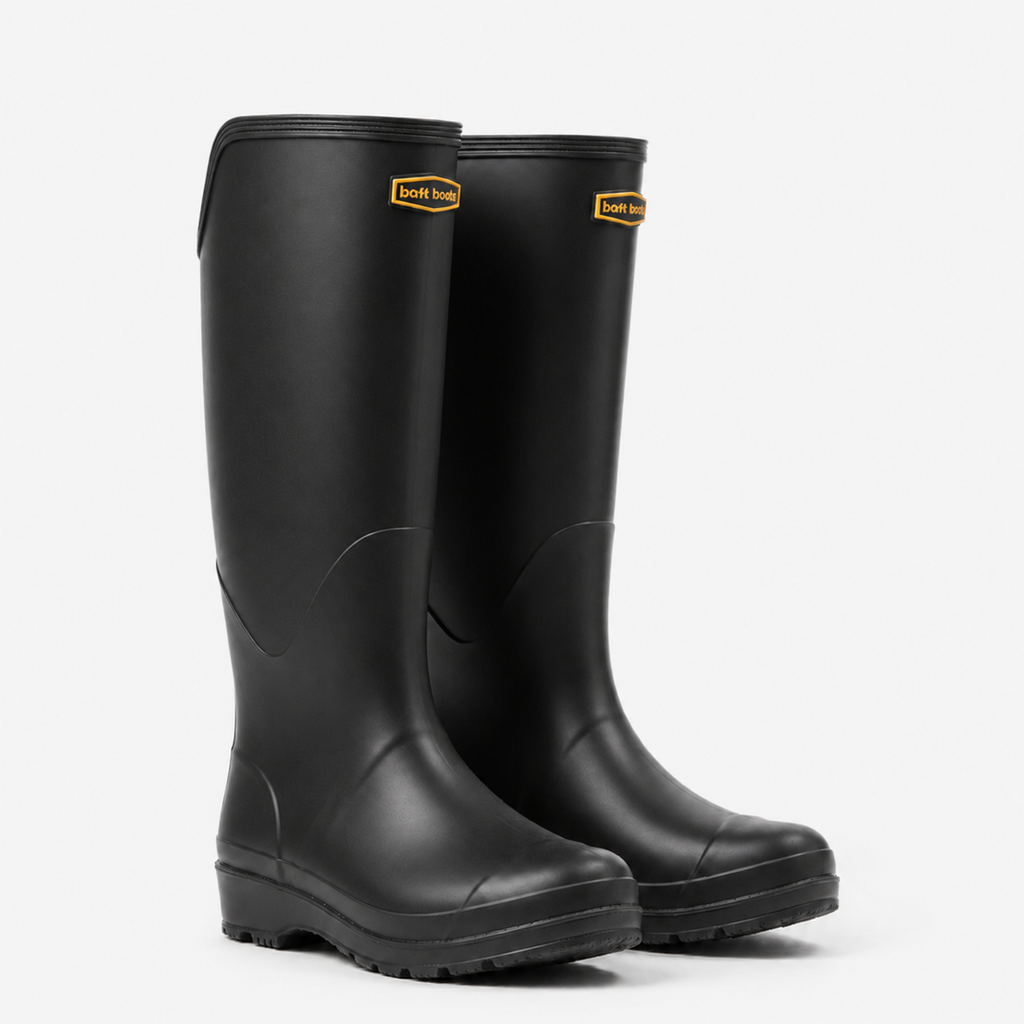 Waterproof Knee High PVC Wellington Boots, Unisex, Sizes 36-44