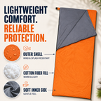Ultralight Envelope Sleeping Bag, 190x75cm, Three Season