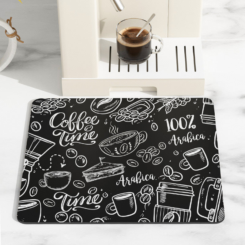 Absorbent Non-Slip Coffee Machine Mat, Four Sizes