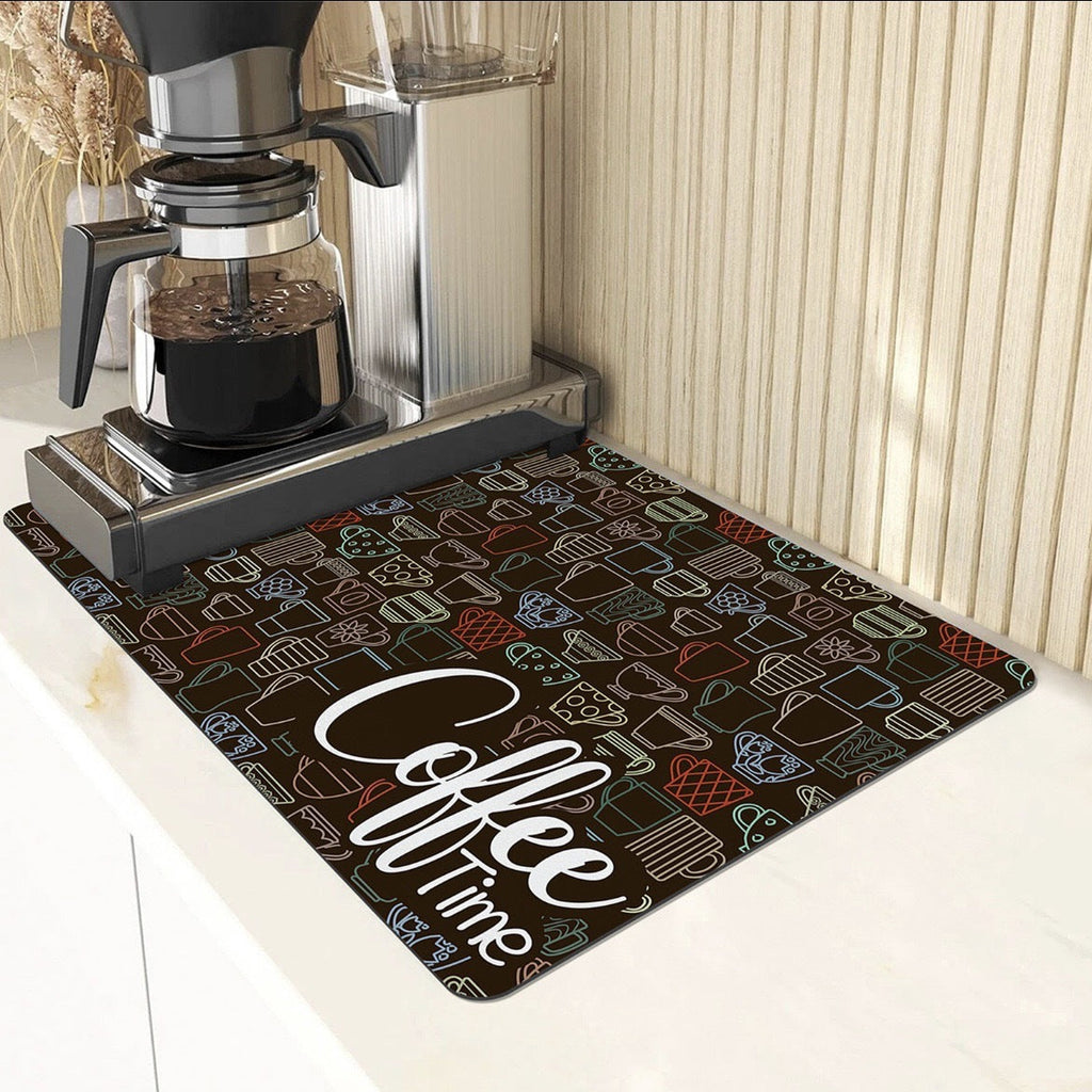 Absorbent Non-Slip Coffee Machine Mat, Four Sizes