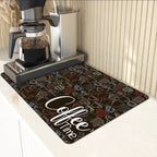 Absorbent Non-Slip Coffee Machine Mat, Four Sizes