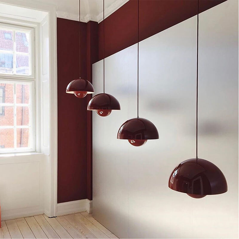 Scandinavian Half-Dome Metal Pendant Light, 1 Light, E27