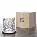 Faceted Crystal Whisky Glass 300ml with Wooden Gift Box
