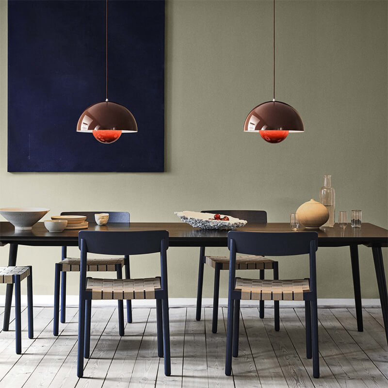 Scandinavian Half-Dome Metal Pendant Light, 1 Light, E27