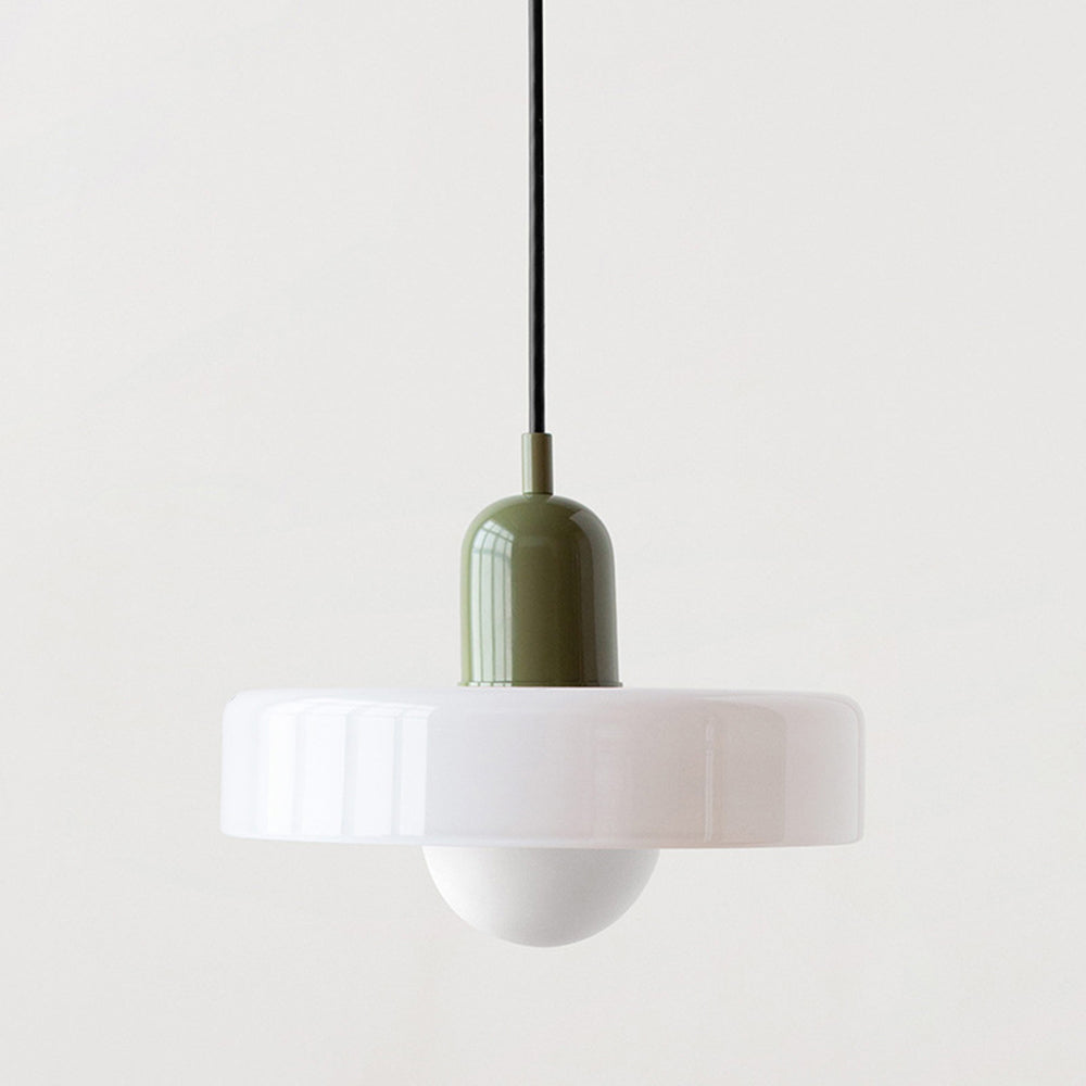 Coloured Glass Pendant Light with E27 Fitting, 2 Sizes