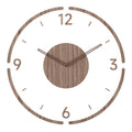 Scandinavian Wooden Wall Clock, 35 cm, Silent Movement
