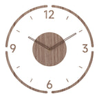 Scandinavian Wooden Wall Clock, 35 cm, Silent Movement