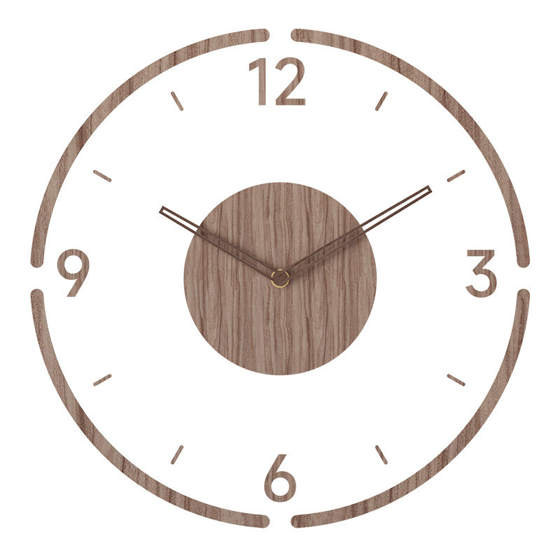 Scandinavian Wooden Wall Clock, 35 cm, Silent Movement