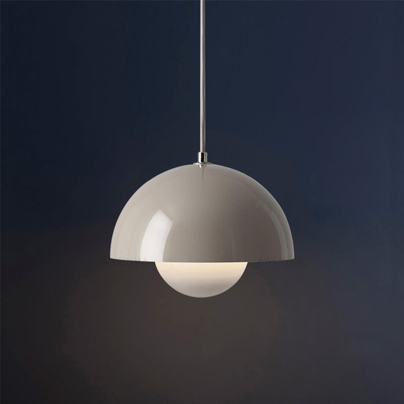 Scandinavian Half-Dome Metal Pendant Light, 1 Light, E27