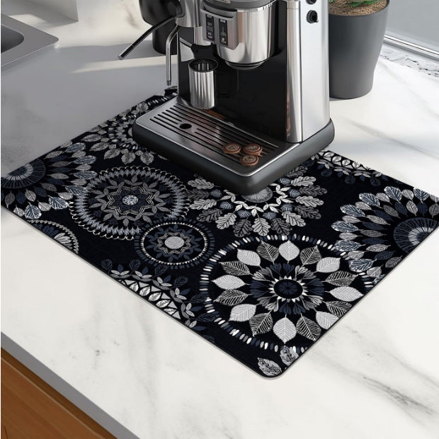 Absorbent Non-Slip Coffee Machine Mat, Four Sizes