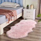 Long Pile Faux Fur Rug with Non-Slip Backing, Five Sizes