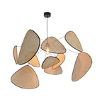 Woven Rattan Pendant Light, LED 3000K, 80 to 120 cm