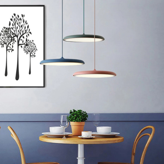 Minimalist Scandi LED Pendant Light, 25 or 40 cm Aluminium