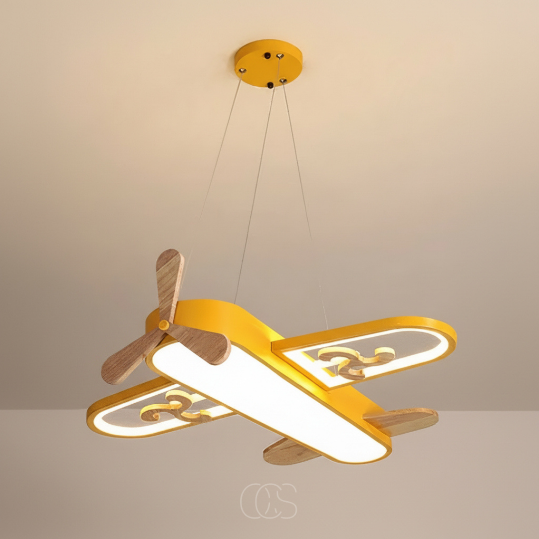 Aeroplane Pendant Light for Kids Rooms, 55 cm, Dimmable LED