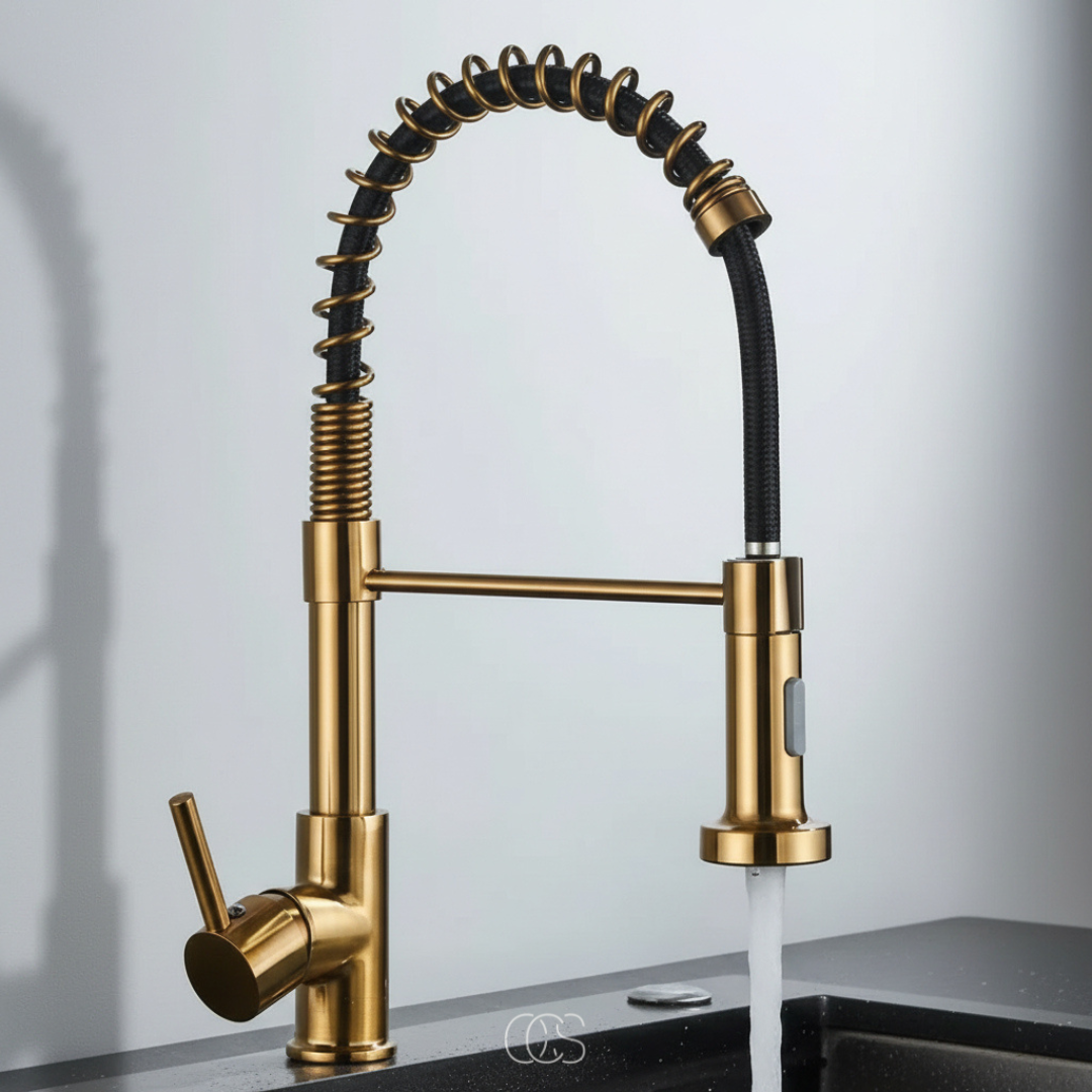 Kitchen Mixer Tap with 360-Degree Swivel Pull-Out Spray