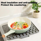 Silicone Dish Drying Mat and Heat-Resistant Worktop Protector