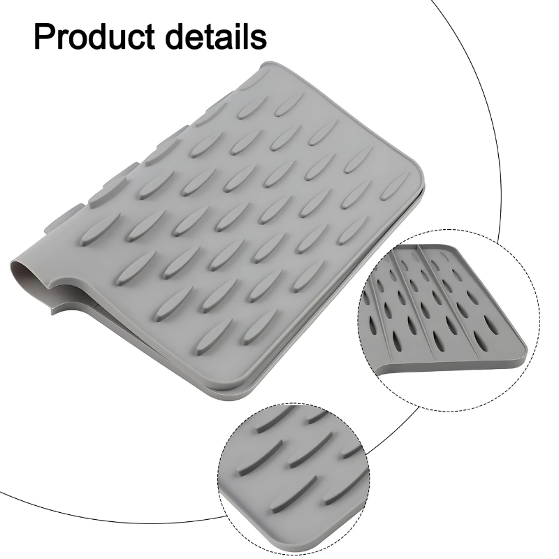 Silicone Dish Drying Mat and Heat-Resistant Worktop Protector
