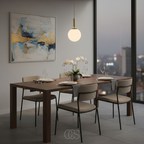 Opal Glass Globe Pendant Light, 20 cm, Gold-Coloured Fitting