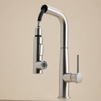 Stainless Steel Kitchen Tap with High Pull-Out Spray Head