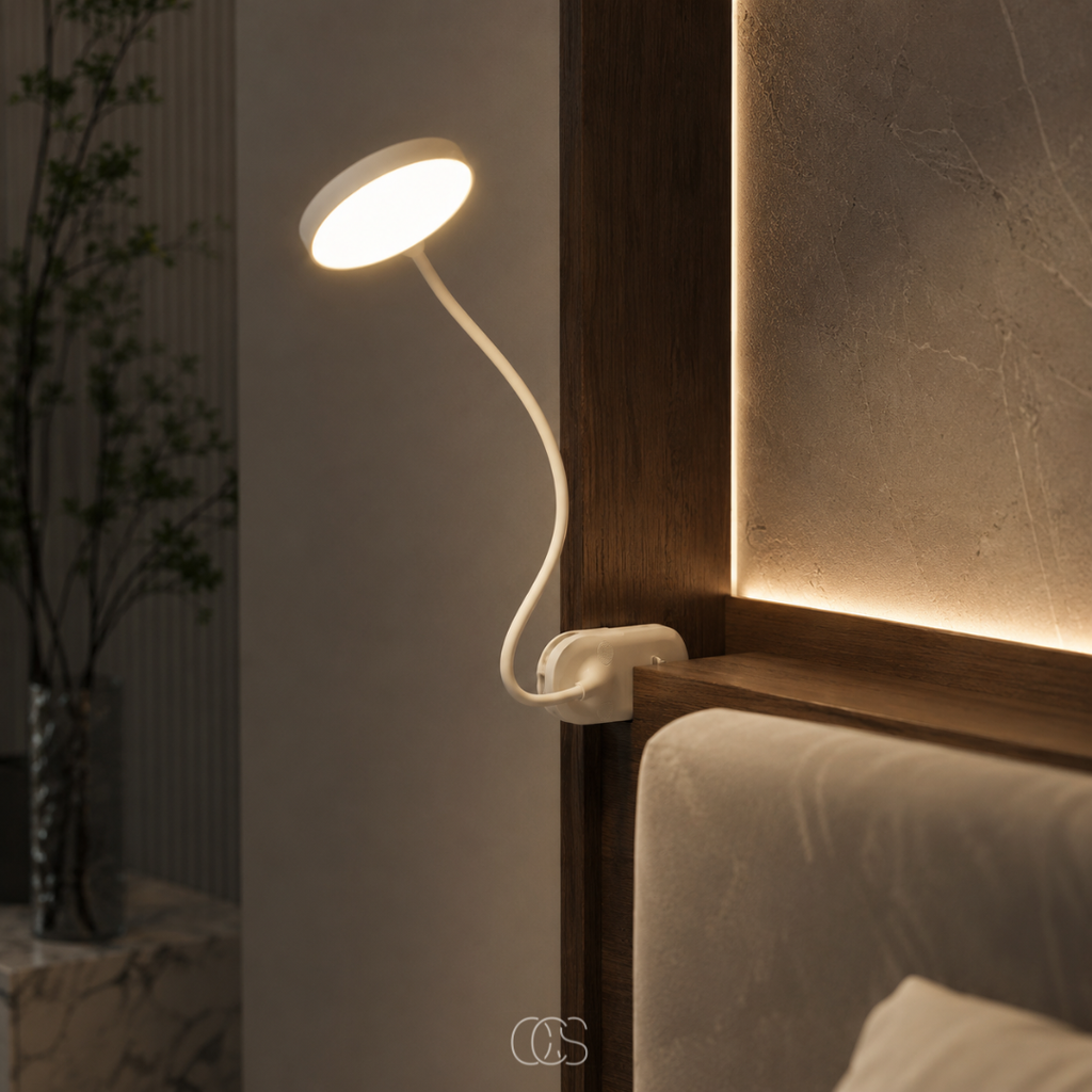 Rechargeable LED Clip-On Reading Light with Flexible Arm