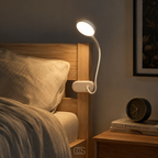 Rechargeable LED Clip-On Reading Light with Flexible Arm