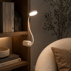 Rechargeable LED Clip-On Reading Light with Flexible Arm