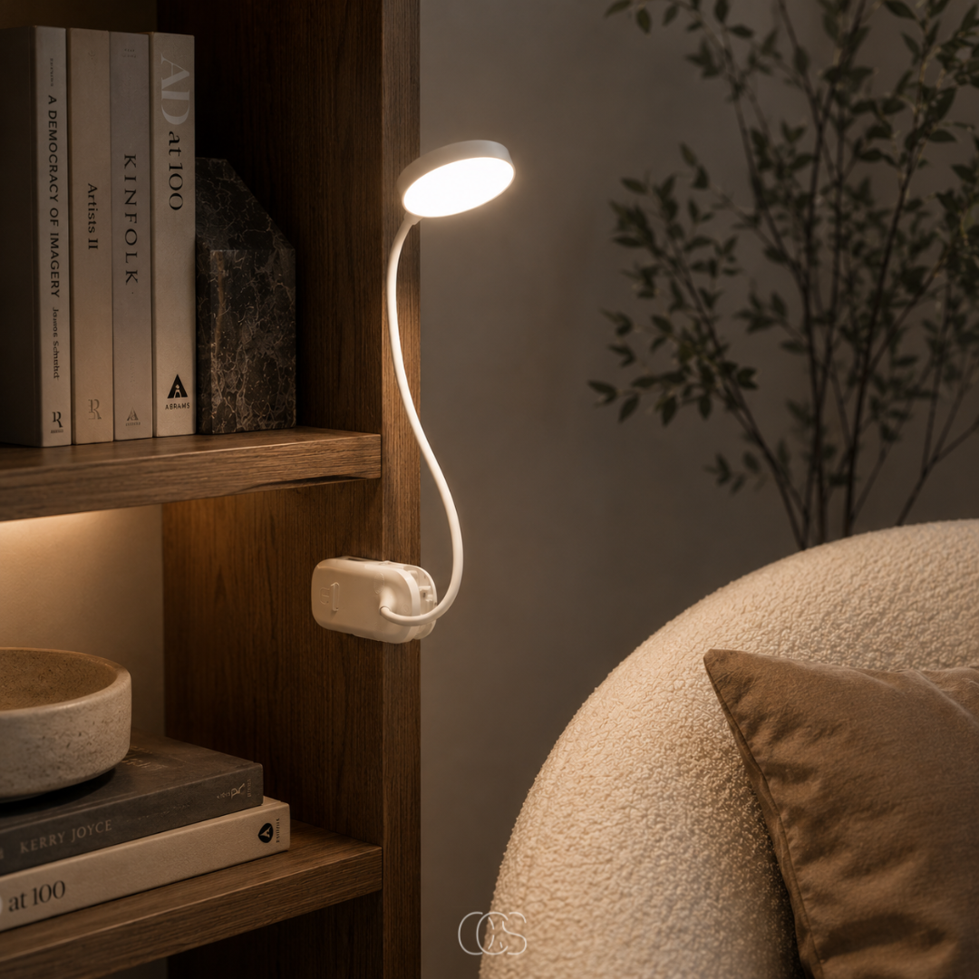 Rechargeable LED Clip-On Reading Light with Flexible Arm