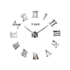 Geometric Roman Numeral Wall Clock, Mirror-Effect Acrylic