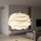 White Petal Pendant Light, 43 cm, Diffused E27 Light