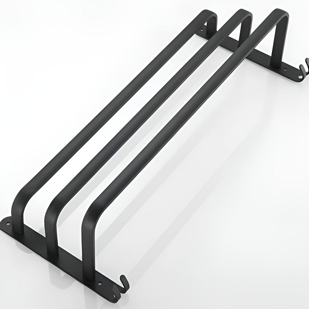 Wall Mounted Aluminium Towel Rack, Black, 40 or 60 cm
