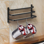 Wall Mounted Aluminium Towel Rack, Black, 40 or 60 cm