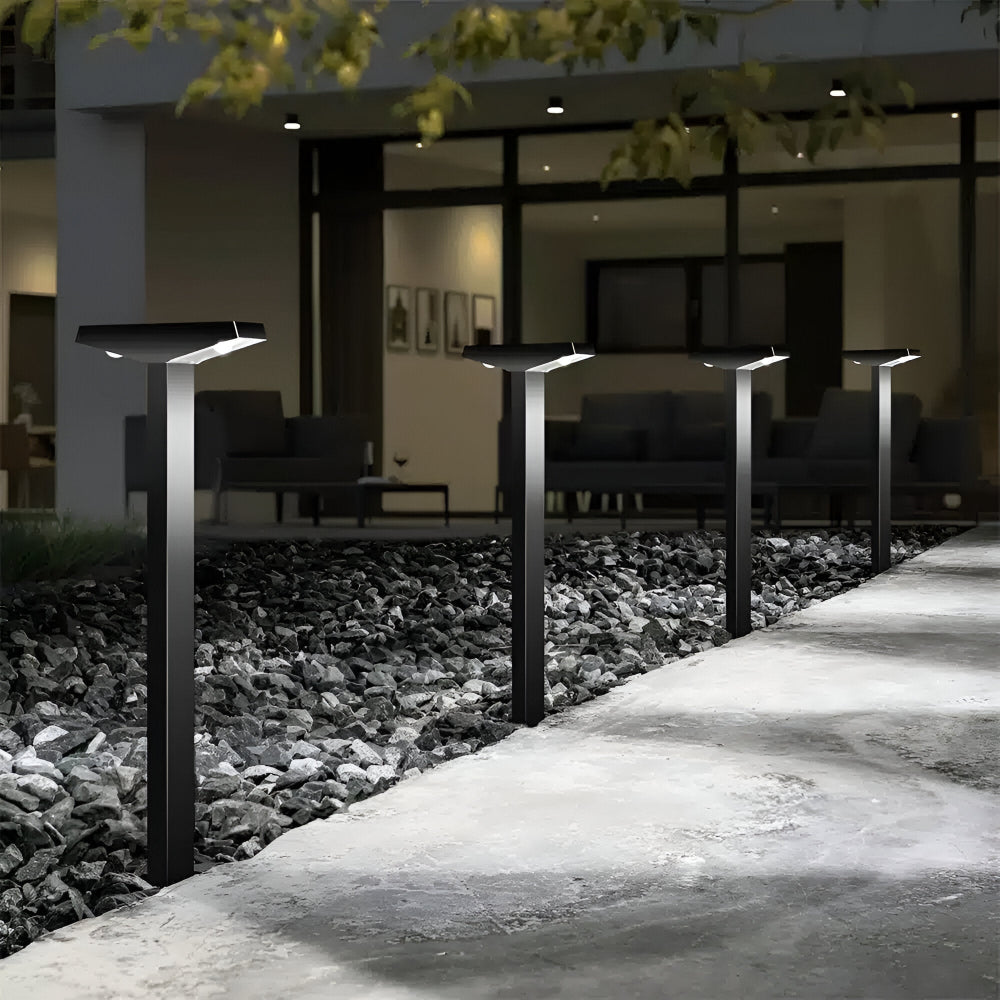 Solar Garden Path Lights, Set of 4, IP65, 60 cm Tall