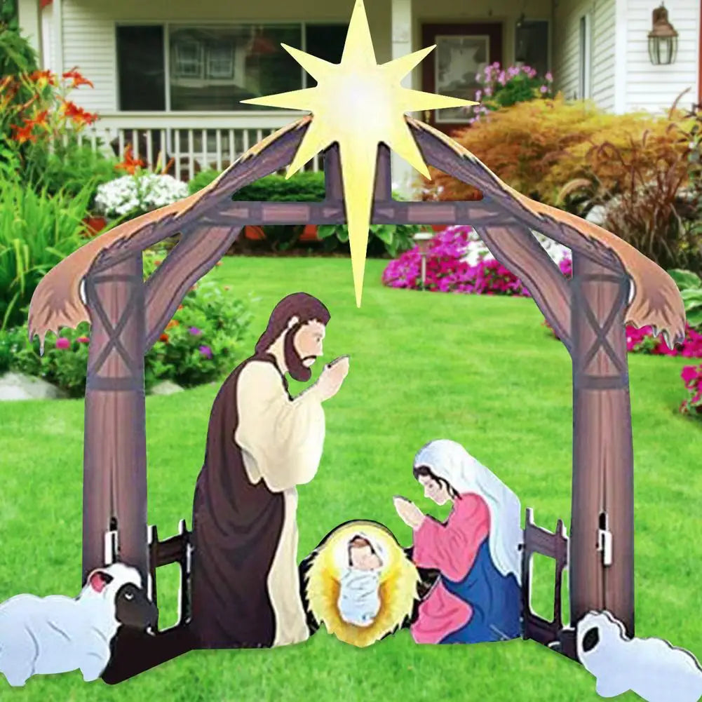Outdoor Nativity Set with Figures, Weather Resistant, Two Sizes
